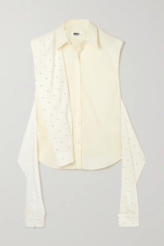 유럽직배송 메종마르지엘라 셔츠 MM6 MAISON MARGIELA Layered printed cotton-poplin shirt 33258524072286662