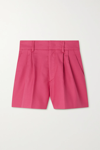 유럽직배송 레드발렌티노 REDVALENTINO Pleated stretch cotton-blend shorts 33258524072832249