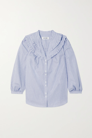 유럽직배송 세핀 셔츠 CEFINN Sukiv ruffled striped organic cotton-poplin shirt 38063312420538059