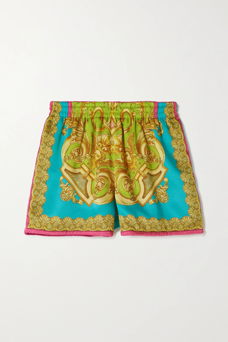 유럽직배송 베르사체 VERSACE Barocco Goddess printed satin shorts 33258524072034357