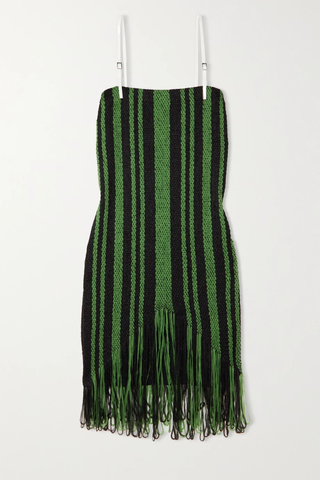 유럽직배송 JW앤더슨 미니원피스 JW ANDERSON Fringed striped crochet-knit mini dress 33258524072560733