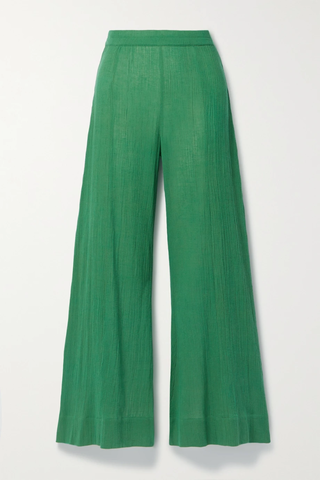 유럽직배송 SUZIE KONDI Elira crinkled cotton-gauze wide-leg pants 34344356236892916