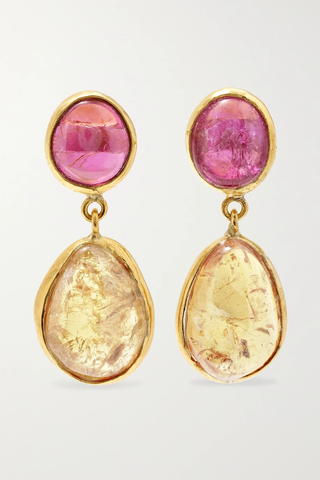 유럽직배송 피파스몰 귀걸이 PIPPA SMALL Double Drop 18-karat gold, citrine and peridot earrings 36093695688946601