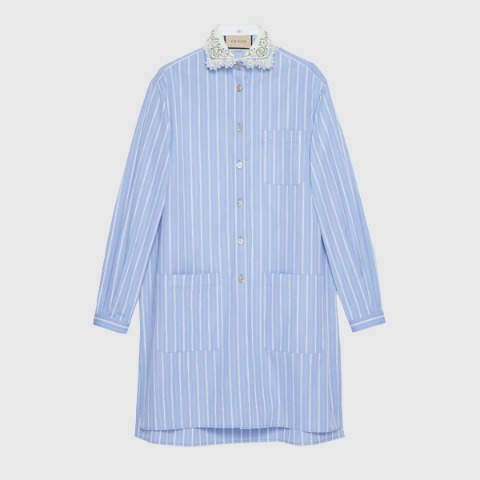 유럽직배송 구찌 GUCCI Oxford stripe cotton shirt 705696ZAJG24573