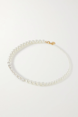 유럽직배송 시몬로샤 목걸이 SIMONE ROCHA Gold-tone, faux pearl and crystal necklace 33258524072354335