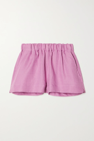 유럽직배송 본다이본 BONDI BORN Aruba gathered organic linen shorts 36856120585012001