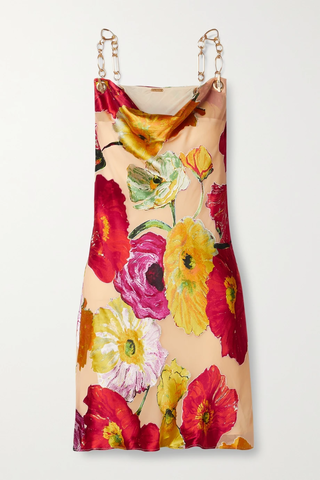 유럽직배송 컬트가이아 미니원피스 CULT GAIA Nerida embellished floral-print silk-blend devoré satin mini dress 33258524072794964
