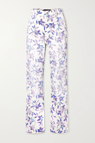 유럽직배송 이자벨마랑 진 ISABEL MARANT Nadege floral-print mid-rise straight-leg jeans 33258524072507094