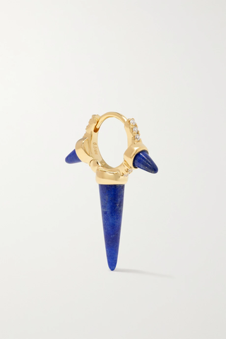 유럽직배송 마리아타쉬 싱글 귀걸이 MARIA TASH 6.5mm 18-karat gold, diamond and lapis lazuli single hoop earring 32027475399557716