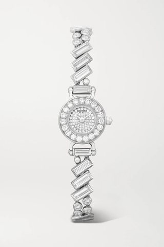 유럽직배송 HERMÈS TIMEPIECES Faubourg Polka 15.5mm very small 18-karat white gold and diamond watch 36856120585388396