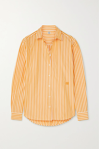 유럽직배송 토템 셔츠 TOTÊME Striped organic cotton-poplin shirt 29419655932728951