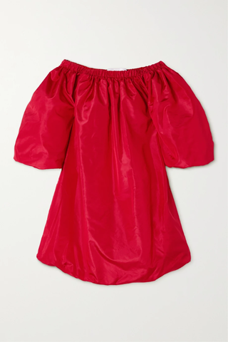 유럽직배송 발렌티노 미니원피스 VALENTINO Off-the-shoulder gathered silk-satin mini dress 33258524072485068