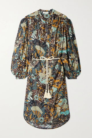 유럽직배송 울라존슨 원피스 ULLA JOHNSON Agadir belted printed cotton-blend voile dress 34344356237690440