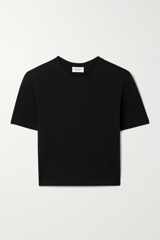 유럽직배송 생로랑 티셔츠 SAINT LAURENT Cropped cotton-jersey T-shirt 38063312419756660