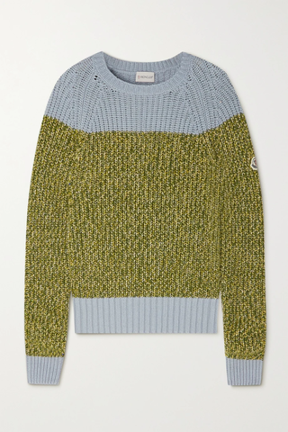 유럽직배송 몽클레어 스웨터 MONCLER Color-block ribbed cotton sweater 25185454455936950