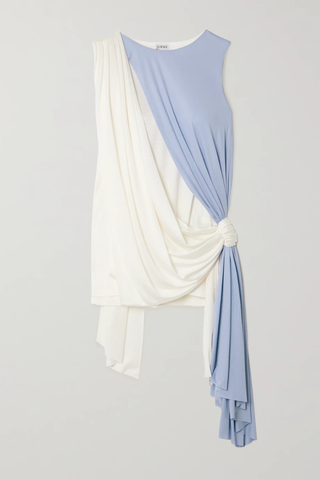 유럽직배송 로에베 LOEWE Asymmetric knotted draped silk crepe de chine top 33258524072910627