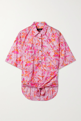 유럽직배송 이자벨마랑 셔츠 ISABEL MARANT Liaggy knotted floral-print shell shirt 33258524072507393