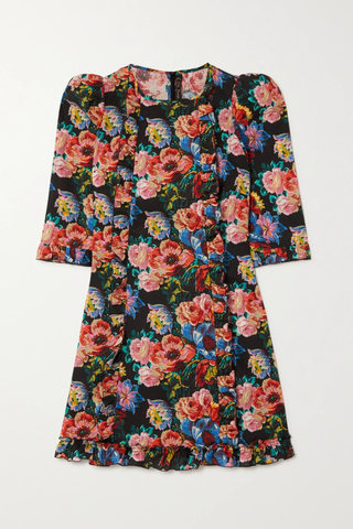 유럽직배송 더뱀파이어스와이프 미니원피스 THE VAMPIRE&#039;S WIFE Devon&#039;s ruffled floral-print linen and cotton-blend mini dress 33258524072810239