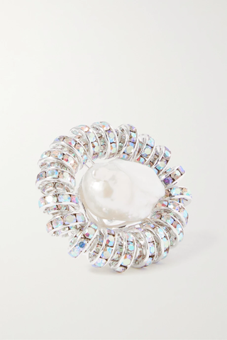 유럽직배송 PEARL OCTOPUSS.Y Oyster silver-plated, pearl and crystal ring 38063312420785795