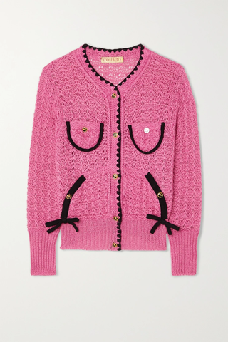 유럽직배송 CORMIO Ludovica button-detailed crocheted linen, cotton and wool-blend cardigan 34344356236567428