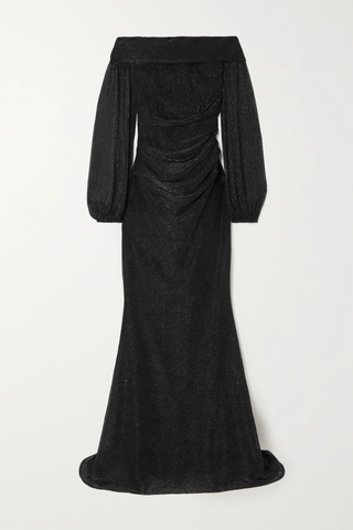 유럽직배송 탈보트런호프 TALBOT RUNHOF Off-the-shoulder draped metallic voile gown 38063312420015676