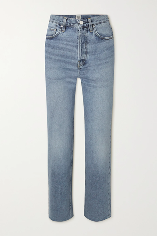 유럽직배송 토템 청바지 TOTÊME Classic high-rise frayed organic straight-leg jeans 29419655932728947