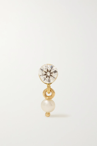유럽직배송 마리아타쉬 싱글 귀걸이 MARIA TASH 18-karat gold, diamond and pearl single earring 32027475399557699