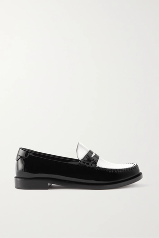 유럽직배송 생로랑 로퍼 SAINT LAURENT Two-tone patent-leather loafers 45666037505118816