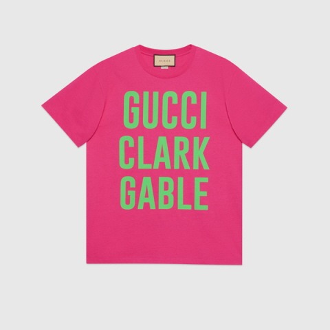 유럽직배송 구찌 티셔츠 GUCCI &#039;Gucci Clark Gable&#039; print T-shirt 548334XJEOC5577