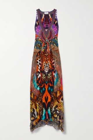 유럽직배송 CAMILLA Convertible embellished printed silk crepe de chine maxi dress 32027475400179611