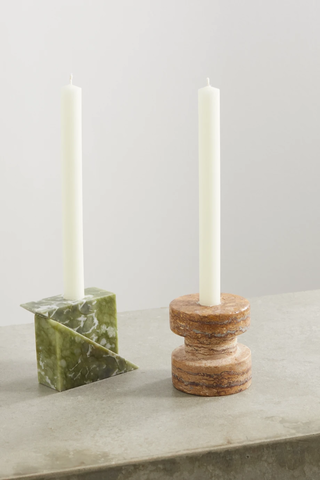 유럽직배송 SOHO HOME Ambra set of two marble candle holders 34344356237020030
