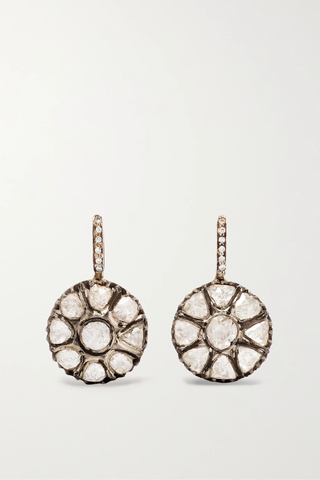 유럽직배송 암라팔리 귀걸이 AMRAPALI Sterling silver and 9-karat gold diamond earrings 30629810019615406
