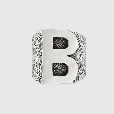 유럽직배송 구찌 반지 GUCCI B letter ring in silver 554243J84000811