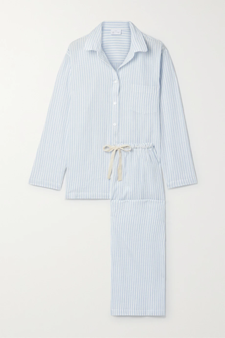 유럽직배송 POUR LES FEMMES Crinkled organic cotton-blend voile pajama set 42247633208075182