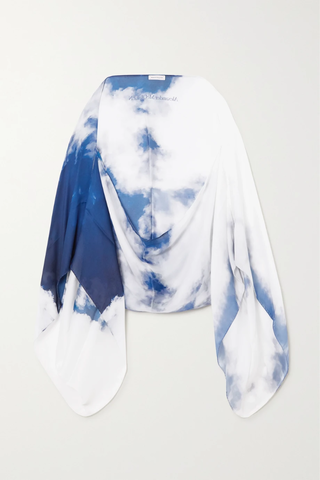 유럽직배송 알렉산더맥퀸 숄 ALEXANDER MCQUEEN Printed tie-dyed silk shawl 43769801096154464