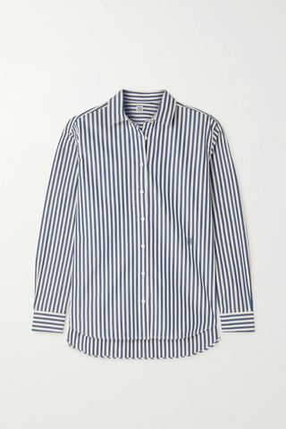 유럽직배송 토템 셔츠 TOTÊME Striped organic cotton-poplin shirt 29419655932728933