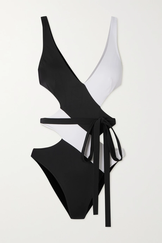 유럽직배송 아장프로보카퇴르 AGENT PROVOCATEUR Racy belted cutout two-tone swimsuit 36856120584999688