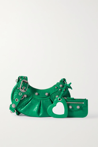 유럽직배송 발렌시아가 숄더백 BALENCIAGA Le Cagole XS studded croc-effect leather shoulder bag 38063312418856924