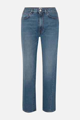 유럽직배송 토템 청바지 TOTÊME Cropped mid-rise straight-leg jeans 1647597279345582