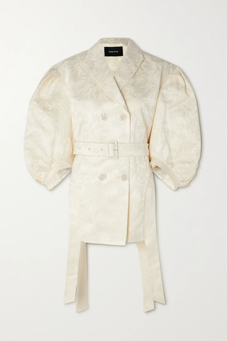 유럽직배송 시몬로샤 자켓 SIMONE ROCHA Belted cutout double-breasted cotton-blend jacquard jacket 33258524072406806