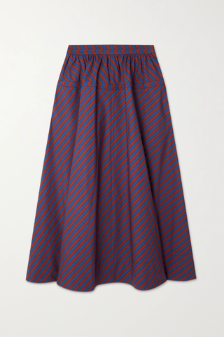 유럽직배송 토리버치 스커트 TORY BURCH Striped cotton-poplin midi skirt 33258524072807978