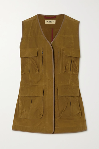 유럽직배송 PURDEY Pembrokeshire leather-trimmed coated-cotton vest 38063312420441369