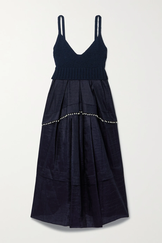 유럽직배송 알투자라 원피스 ALTUZARRA Lysandra pearl-embellished open-knit and linen-blend dress 25185454455946634