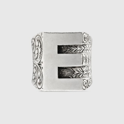 유럽직배송 구찌 반지 GUCCI E letter ring in silver 554181J84000811