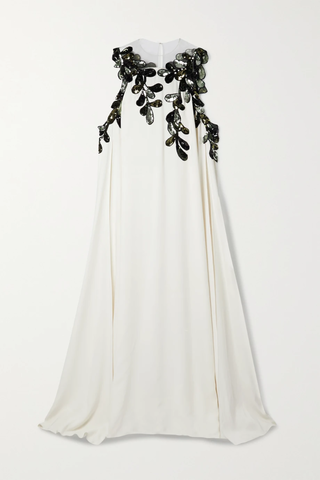 유럽직배송 오스카르데라렌타 OSCAR DE LA RENTA Cold-shoulder sequin-embellished embroidered silk-blend crepe and tulle gown 34344356236570180