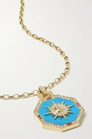 유럽직배송 SORELLINA Sole 18-karat gold multi-stone necklace 43769801097807628