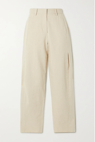 유럽직배송 홀츠베일러 팬츠 HOLZWEILER Vidda linen and cotton-blend twill wide-leg pants 32027475400133543