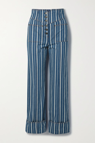 유럽직배송 울라존슨 팬츠 ULLA JOHNSON Marlowe striped high-rise wide-leg jeans 32027475400263679