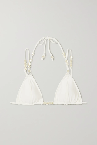 유럽직배송 컬트가이아 비키니 CULT GAIA Anoki faux pearl-embellished recycled bikini top 34344356236855740