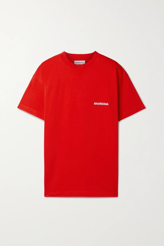 유럽직배송 발렌시아가 티셔츠 BALENCIAGA Embroidered cotton-jersey T-shirt 38063312418722369